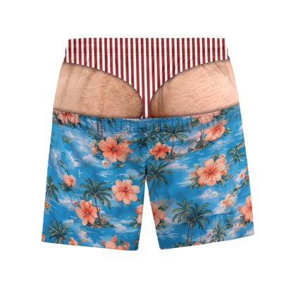 Beach Bum - Fake Butt Swim Trunks