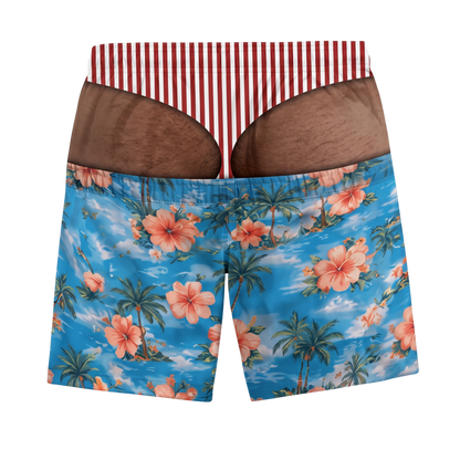 Beach Bum - Fake Butt Swim Trunks